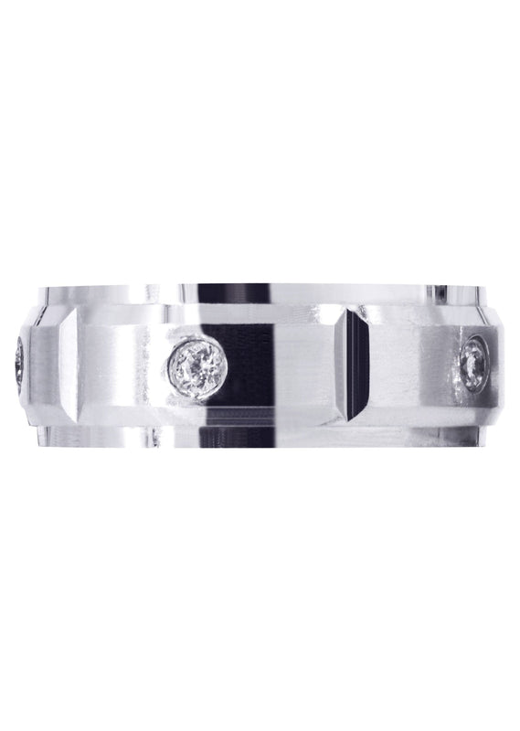 Diamond Mens Wedding Band | 0.3 Carats | Satin Finish (Braylen)