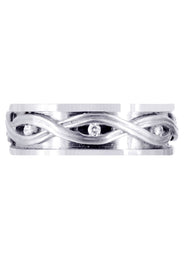 Diamond Unique Mens Wedding Band | 0.21 Carats | Satin Finish (Dexter)