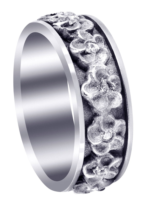 Unique Mens Wedding Band | 0.19 Carats | Sand Blast Finish (Jaxton)