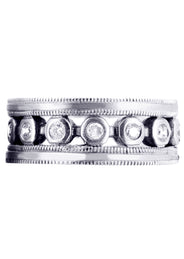 Unique Mens Wedding Band | 0.42 Carats | Satin Finish (Theo)