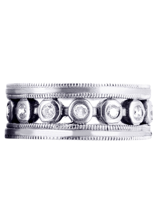 Unique Mens Wedding Band | 0.42 Carats | Satin Finish (Theo)