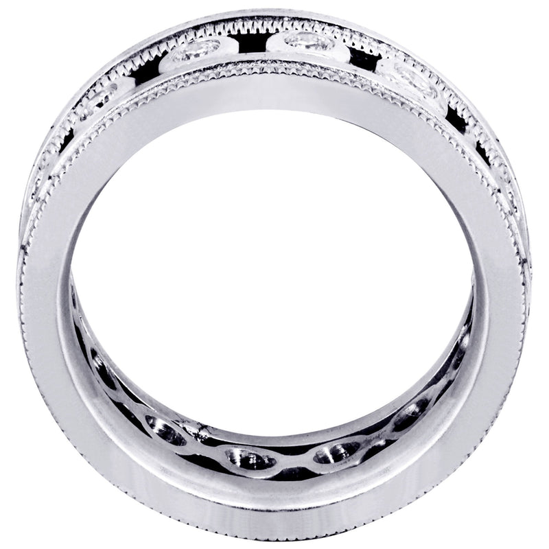 Unique Mens Wedding Band | 0.42 Carats | Satin Finish (Theo)