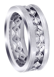 Diamond Mens Wedding Band | 0.25 Carats | Satin Finish (Jayson)