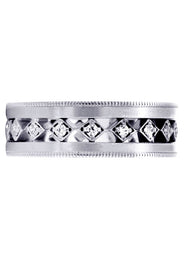 Diamond Mens Wedding Band | 0.25 Carats | Satin Finish (Jayson)
