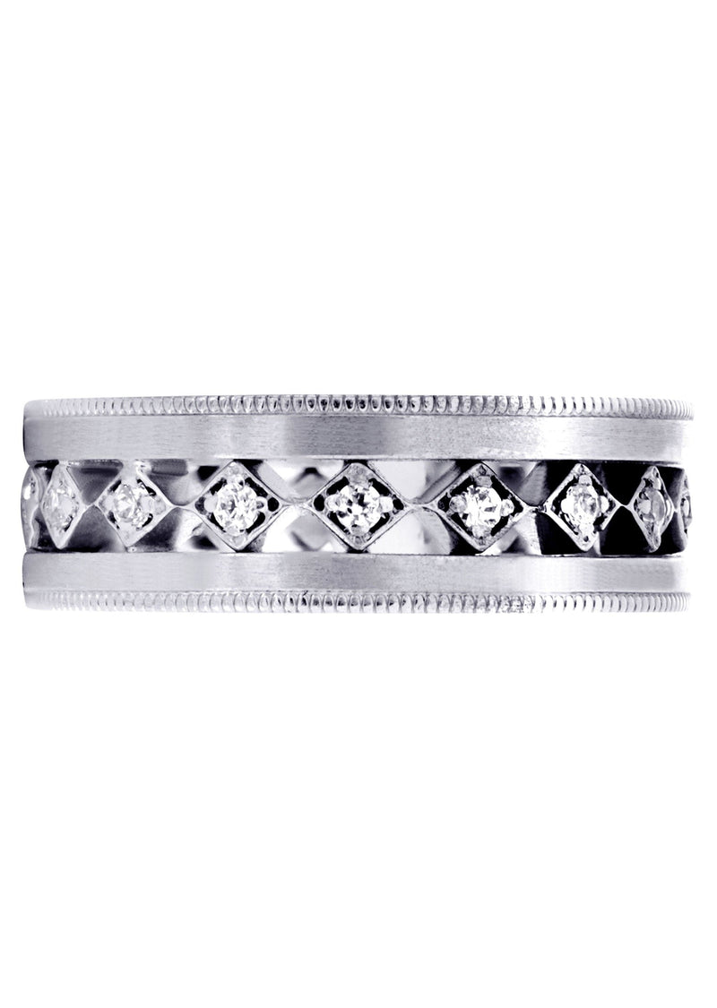 Diamond Mens Wedding Band | 0.25 Carats | Satin Finish (Jayson)