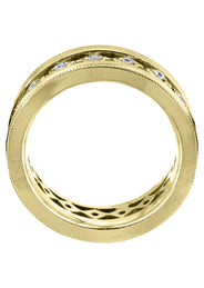 Yellow Gold Diamond Mens Wedding Band | 0.25 Carats | Satin Finish (Jayson)