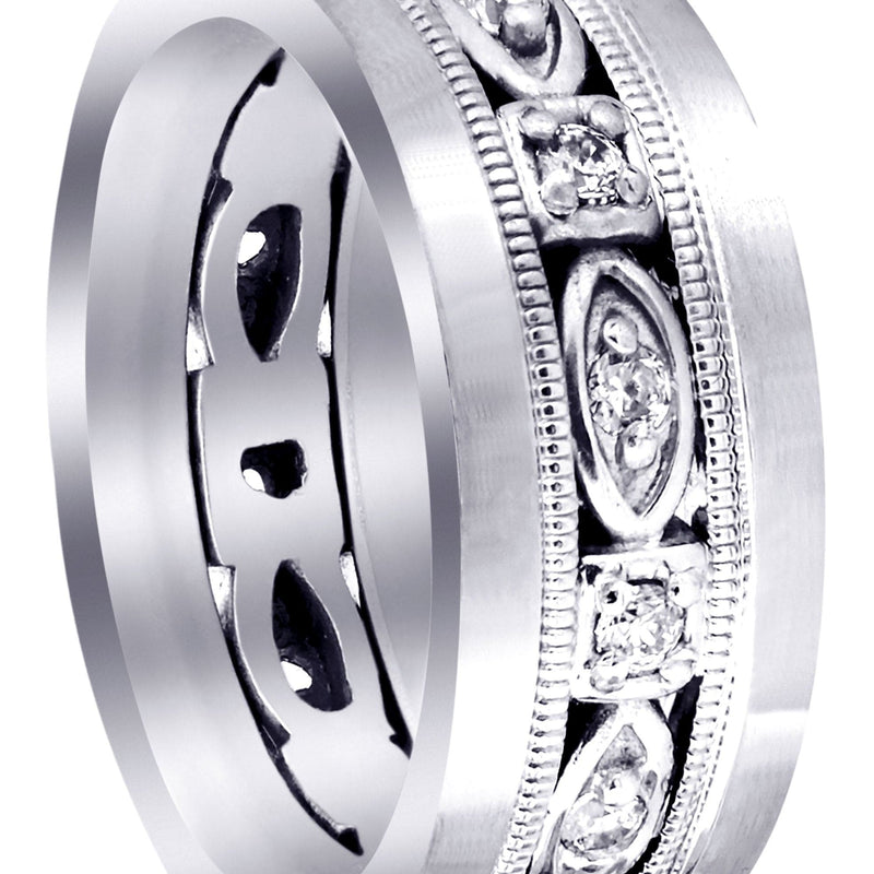 Diamond Mens Wedding Band | 0.28 Carats | Satin Finish (Marcos)