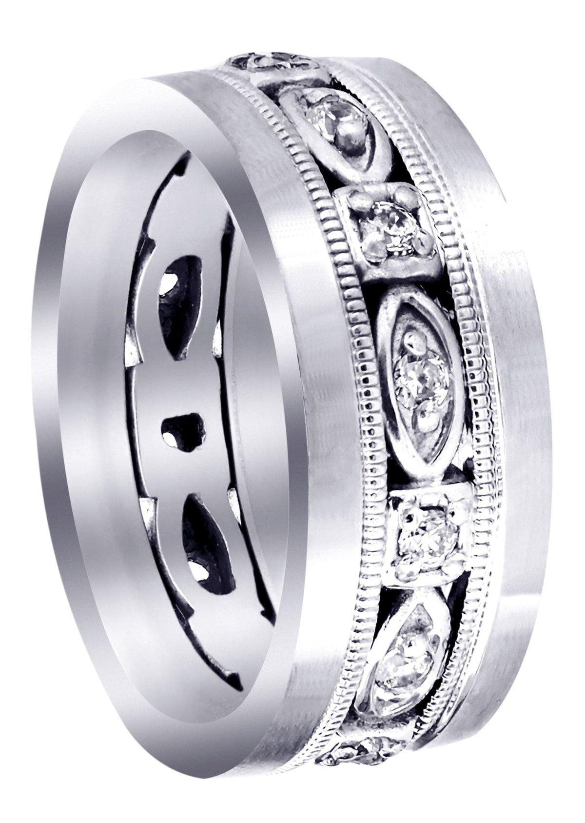 Diamond Mens Wedding Band | 0.28 Carats | Satin Finish (Marcos)