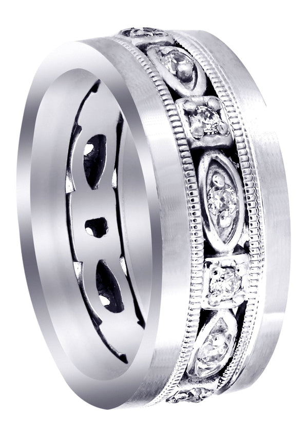 Diamond Mens Wedding Band | 0.28 Carats | Satin Finish (Marcos)