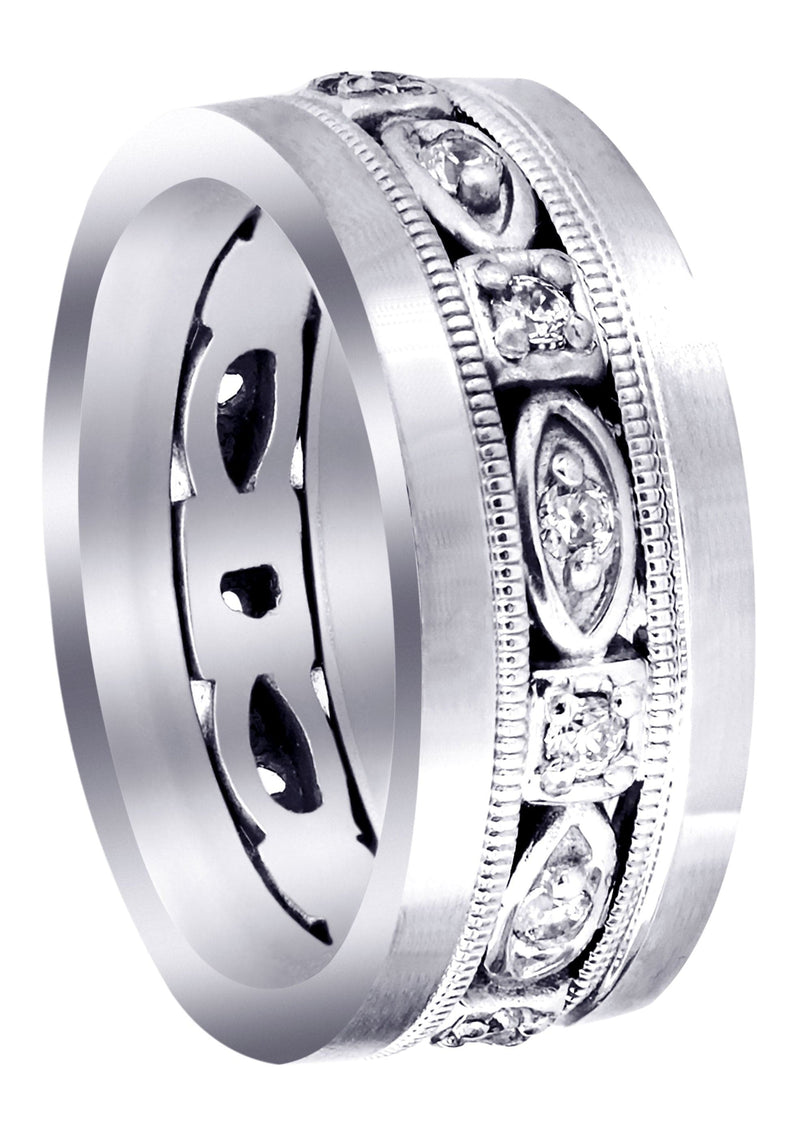 Diamond Mens Wedding Band | 0.28 Carats | Satin Finish (Marcos)
