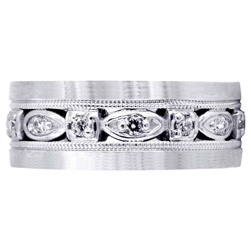 Diamond Mens Wedding Band | 0.28 Carats | Satin Finish (Marcos)