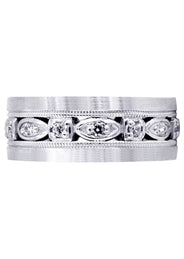 Diamond Mens Wedding Band | 0.28 Carats | Satin Finish (Marcos)
