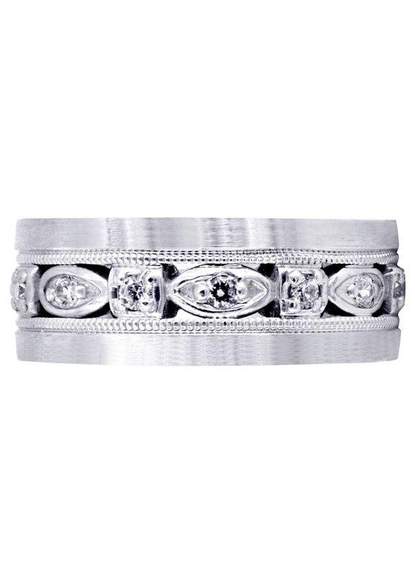 Diamond Mens Wedding Band | 0.28 Carats | Satin Finish (Marcos)