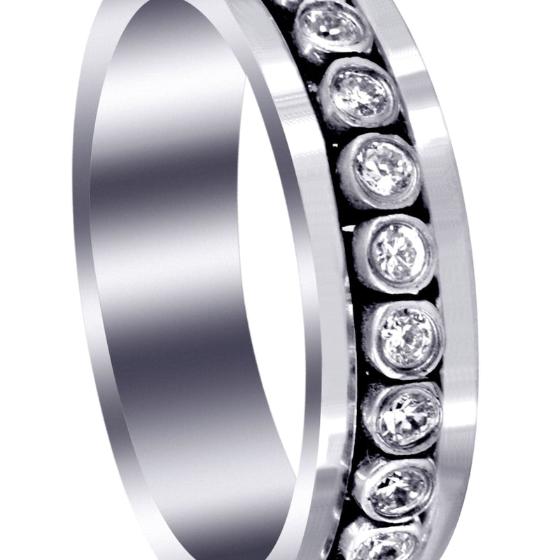 Diamond Mens Wedding Band | 0.52 Carats | High Polish Finish (Finnegan)