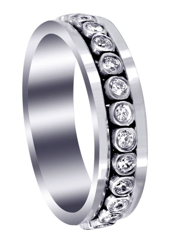 Diamond Mens Wedding Band | 0.52 Carats | High Polish Finish (Finnegan)