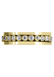 Yellow Gold Diamond Mens Wedding Band | 0.52 Carats | High Polish Finish (Finnegan)