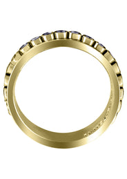 Yellow Gold Diamond Mens Wedding Band | 0.52 Carats | High Polish Finish (Finnegan)