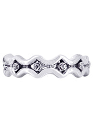 Diamond Unique Mens Wedding Band | 0.18 Carats | High Polish Finish (Bruce)