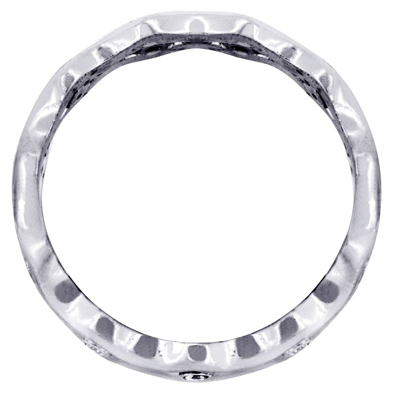Diamond Unique Mens Wedding Band | 0.18 Carats | High Polish Finish (Bruce)