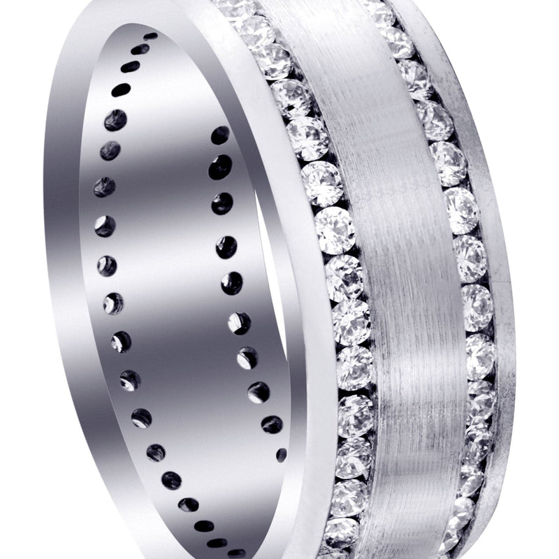 Diamond Mens Wedding Band | 1.68 Carats | Satin Finish (Ari)