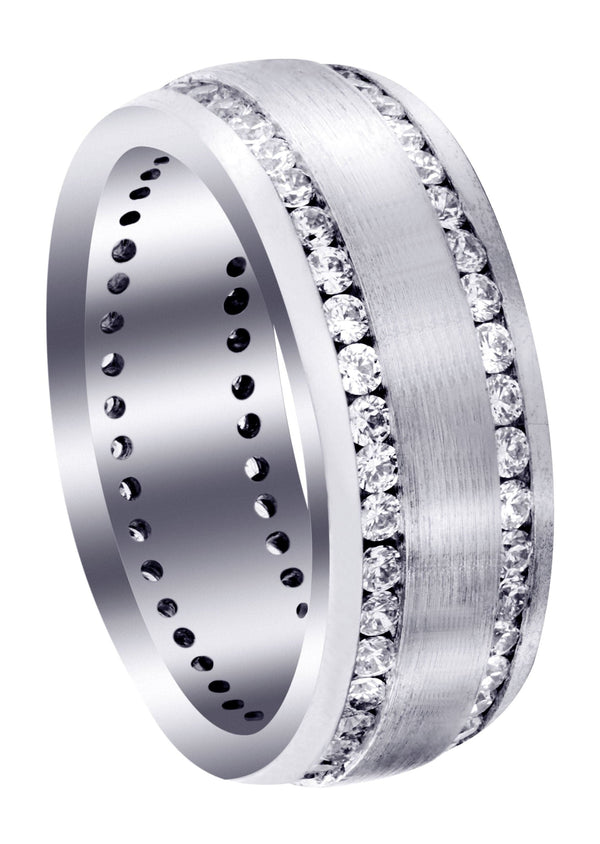 Diamond Mens Wedding Band | 1.68 Carats | Satin Finish (Ari)
