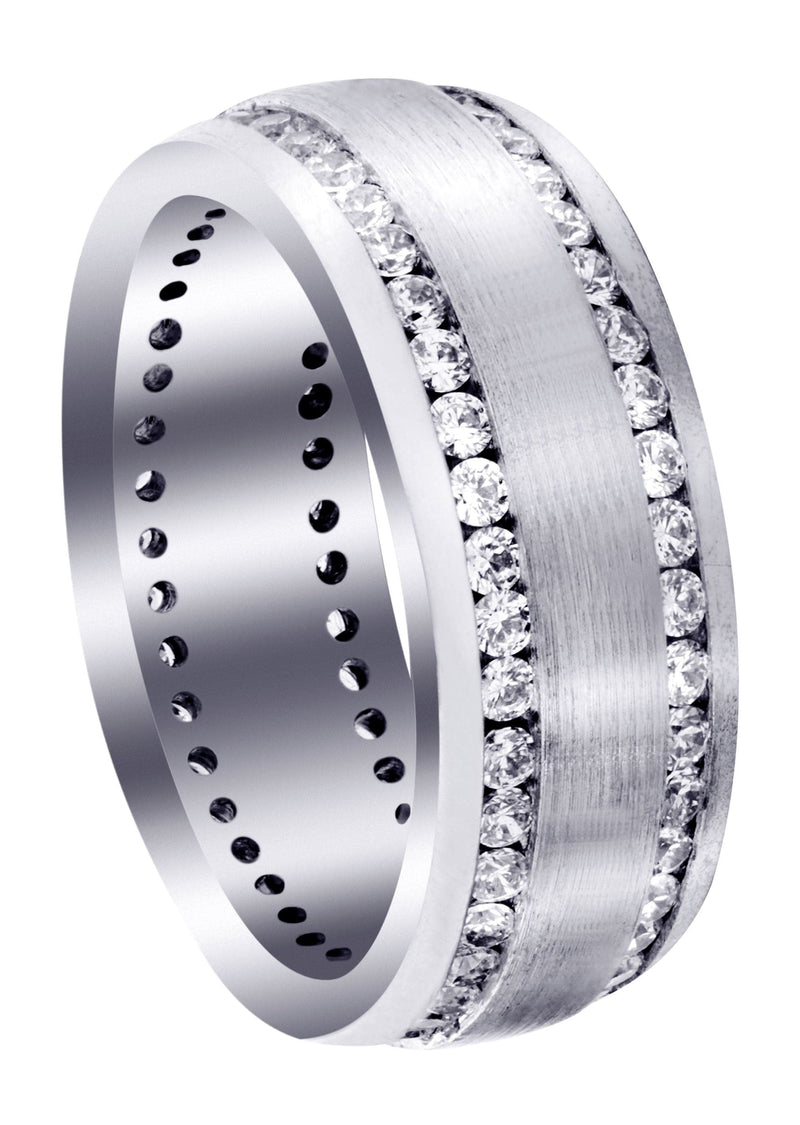 Diamond Mens Wedding Band | 1.68 Carats | Satin Finish (Ari)