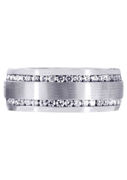 Diamond Mens Wedding Band | 1.68 Carats | Satin Finish (Ari)