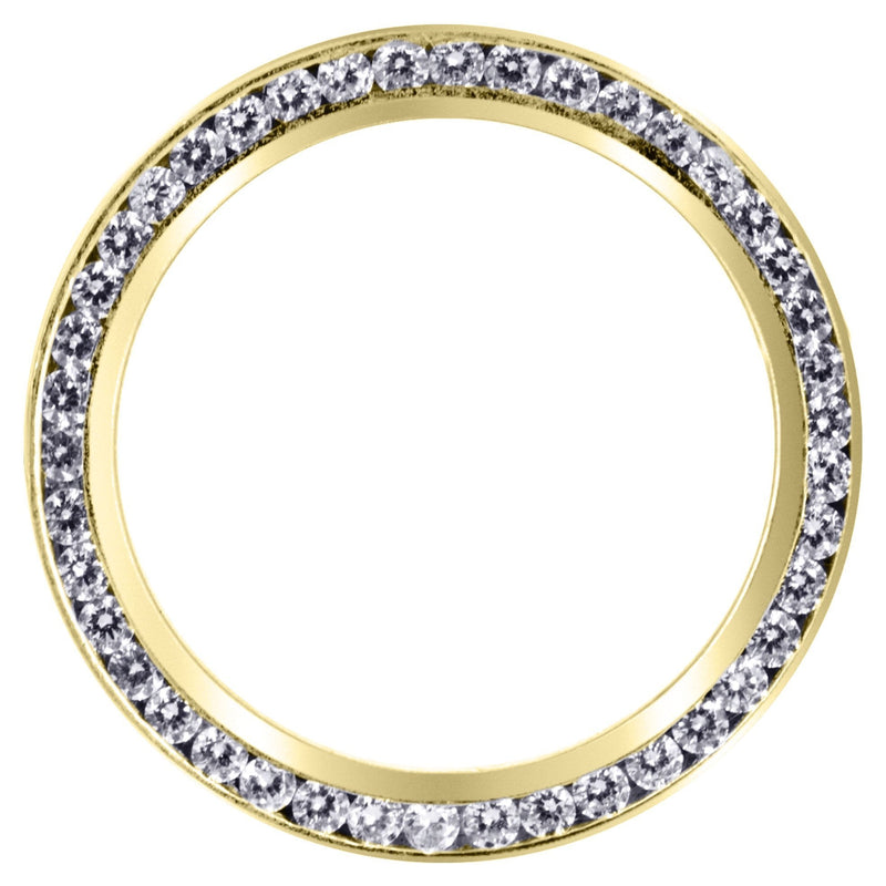 Yellow Gold Diamond Mens Wedding Band | 1.88 Carats | Satin Finish (Eli)