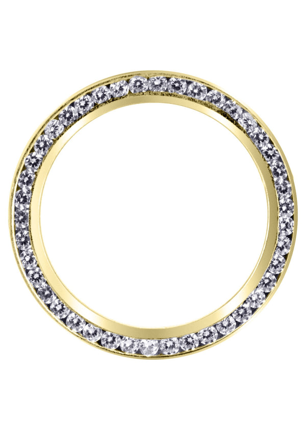 Yellow Gold Diamond Mens Wedding Band | 1.88 Carats | Satin Finish (Eli)