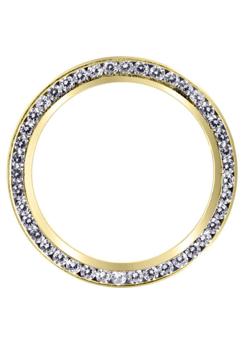 Yellow Gold Diamond Mens Wedding Band | 1.88 Carats | Satin Finish (Eli)