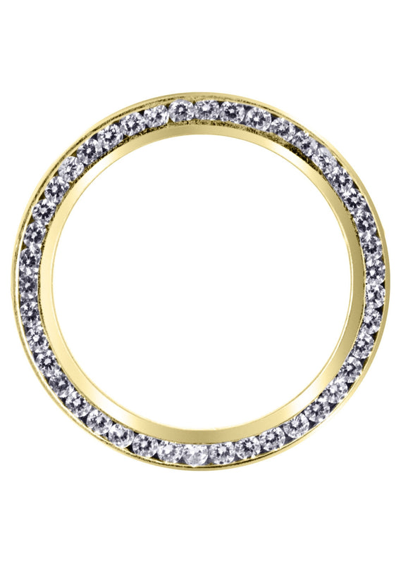 Yellow Gold Diamond Mens Wedding Band | 1.88 Carats | Satin Finish (Eli)