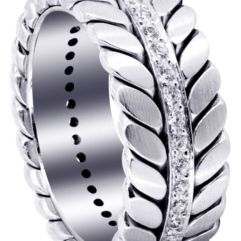 Diamond Mens Wedding Band | 0.6 Carats | High Polish Finish (Drake)