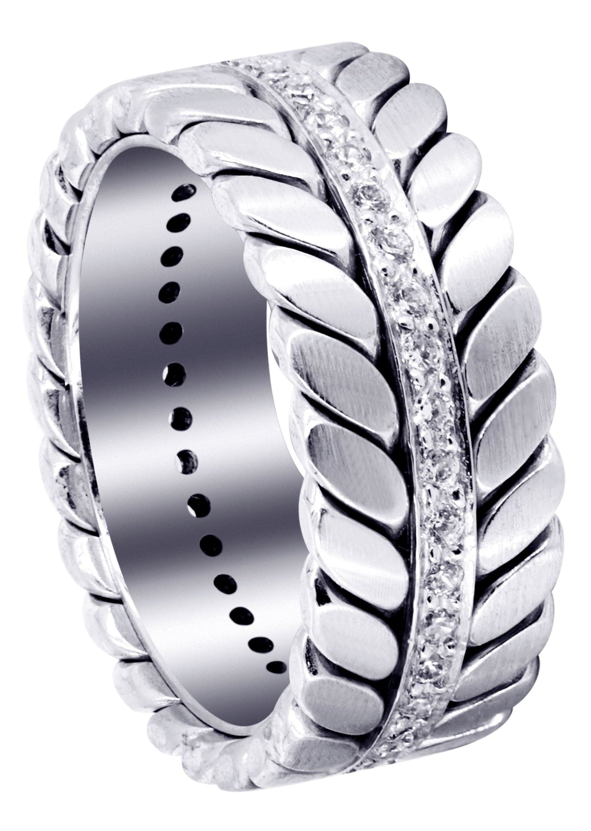 Diamond Mens Wedding Band | 0.6 Carats | High Polish Finish (Drake)