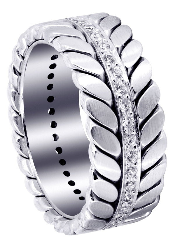 Diamond Mens Wedding Band | 0.6 Carats | High Polish Finish (Drake)