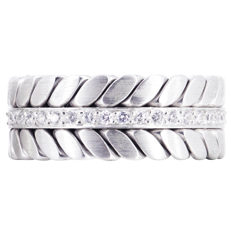 Diamond Mens Wedding Band | 0.6 Carats | High Polish Finish (Drake)