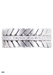 Diamond Mens Wedding Band | 0.6 Carats | High Polish Finish (Drake)