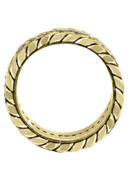 Yellow Gold Diamond Mens Wedding Band | 0.6 Carats | High Polish Finish (Drake)