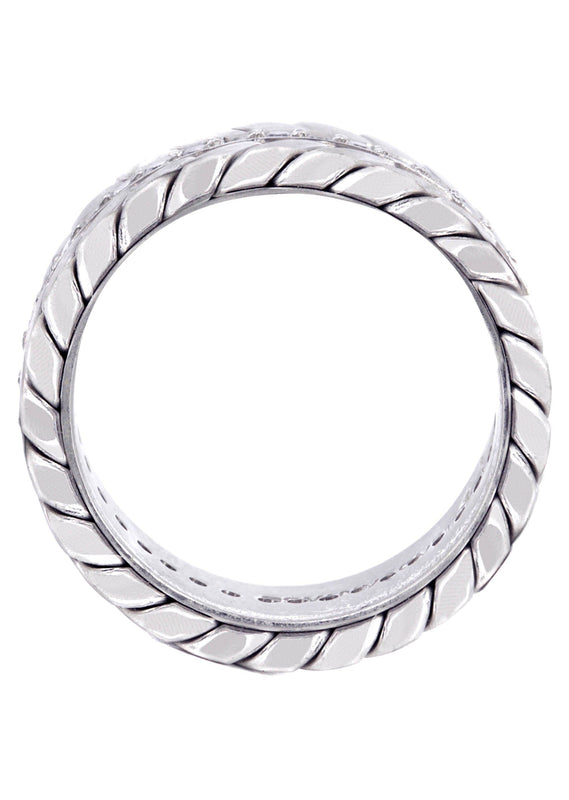 Diamond Mens Wedding Band | 0.6 Carats | High Polish Finish (Drake)