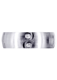 Diamond Mens Wedding Band | 0.06 Carats | Satin Finish (Kellan)