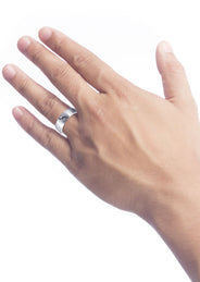 Diamond Mens Wedding Band | 0.06 Carats | Satin Finish (Kellan)