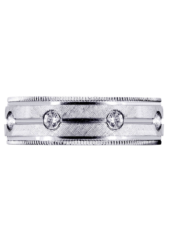 Diamond Mens Wedding Band | 0.56 Carats | Diamond Cut Finish (Jensen)