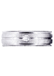 Diamond Mens Wedding Band | 0.07 Carats | Diamond Cut Finish (Adan)