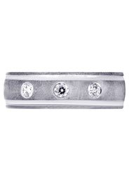 Diamond Mens Wedding Band | 0.21 Carats | Wire Matt Finish (Jay)