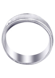 Diamond Mens Wedding Band | 0.21 Carats | Wire Matt Finish (Jay)