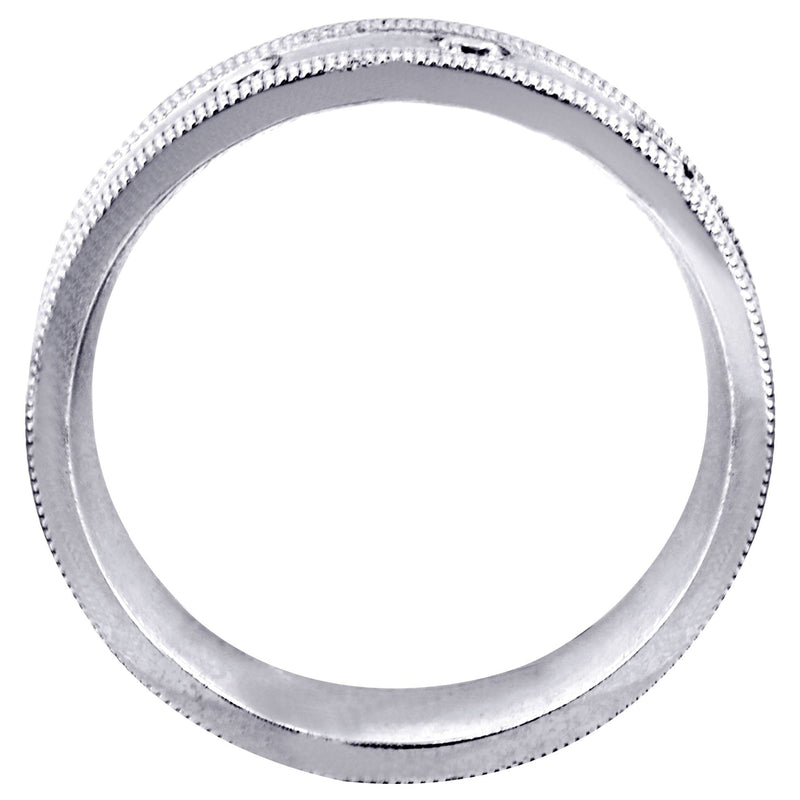 Diamond Mens Wedding Band | 0.15 Carats | Wire Matt Finish (Pablo)