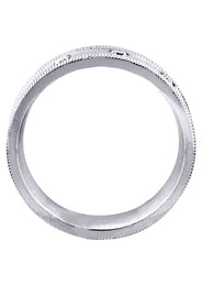 Diamond Mens Wedding Band | 0.15 Carats | Wire Matt Finish (Pablo)