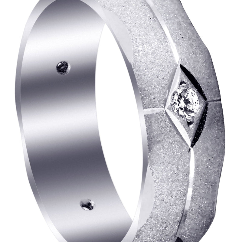 Diamond Mens Engagement Ring | 0.25 Carats | Wire Matt Finish (Kason)