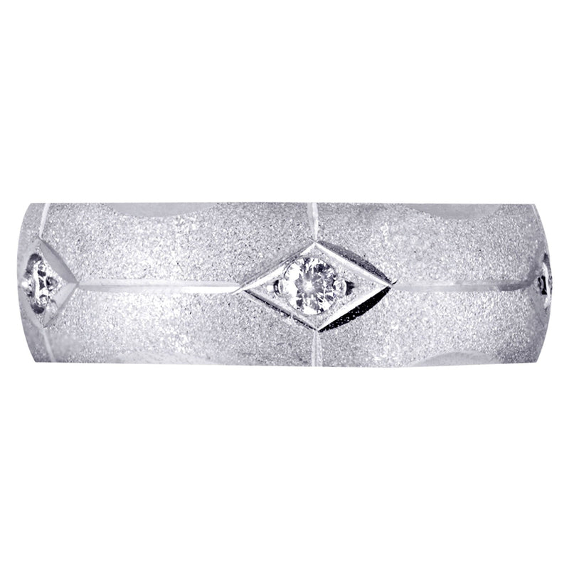Diamond Mens Engagement Ring | 0.25 Carats | Wire Matt Finish (Kason)