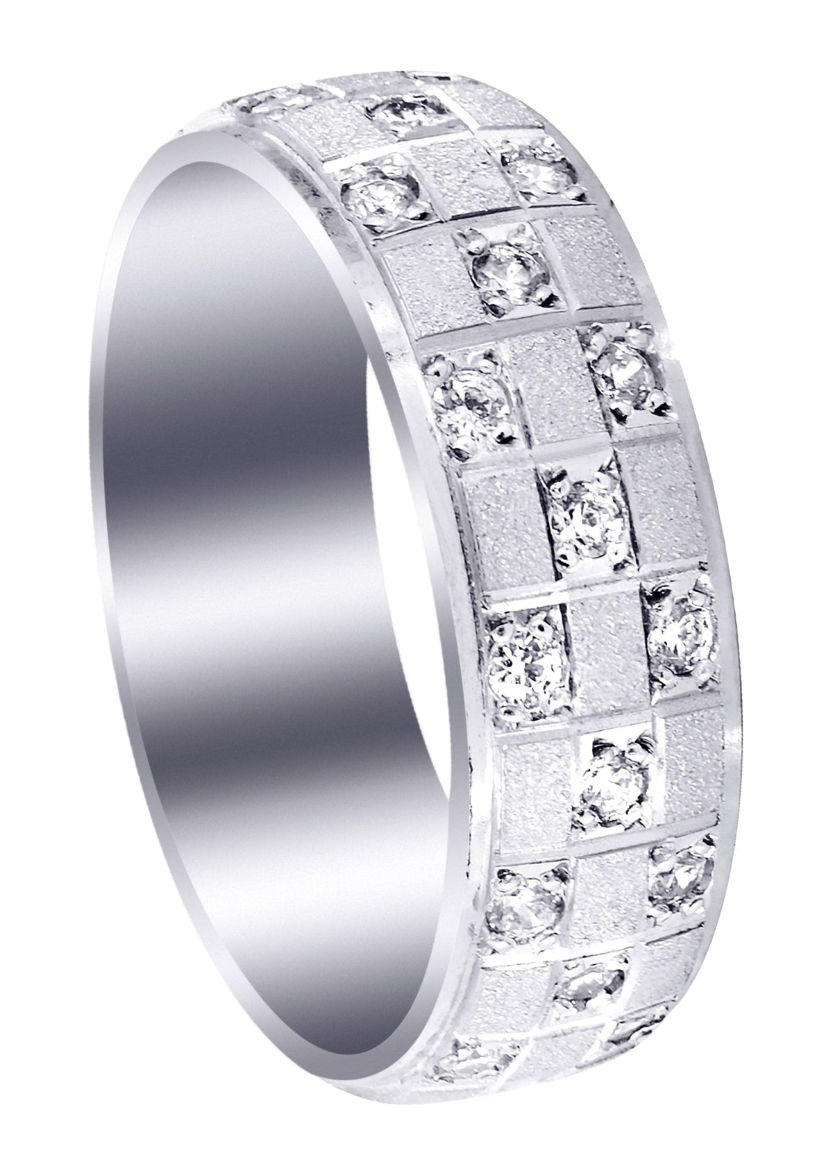 Diamond Mens Wedding Band | 0.17 Carats | Stone Finish (Prince)