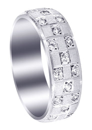 Diamond Mens Wedding Band | 0.17 Carats | Stone Finish (Prince)